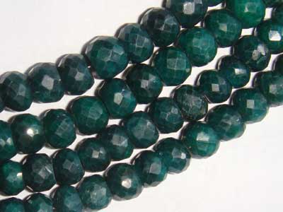 Emerald Faceted Rondell 7-8mm