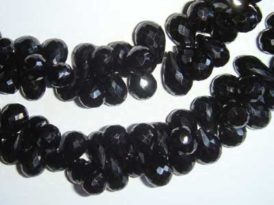Black Spinal Faceted Drops
